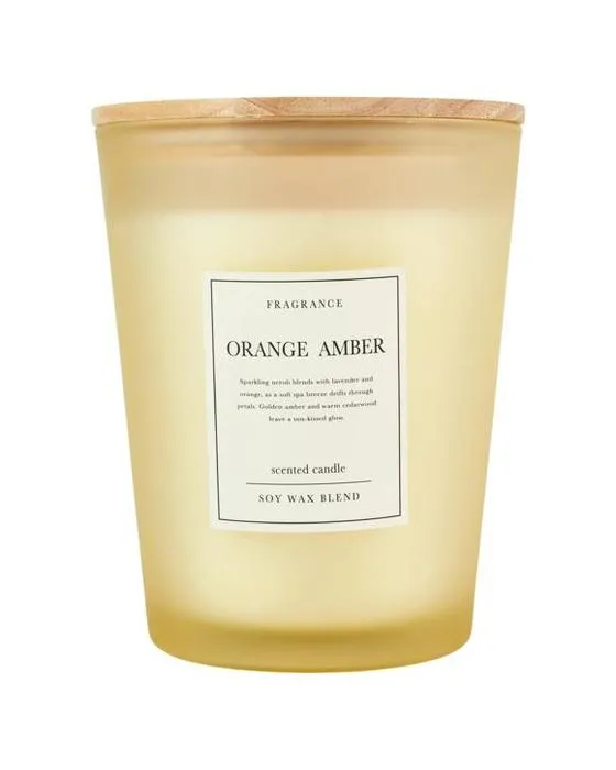 XL Bougie orange orange givrée