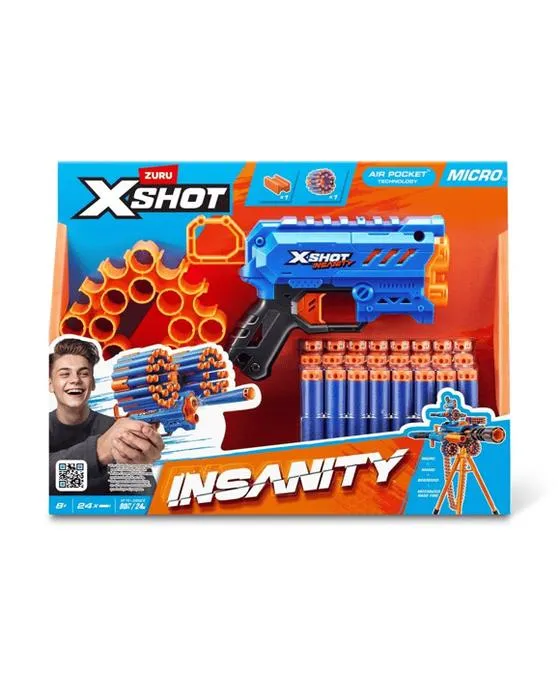 Zuru X-Shot Insanité Micro Blaster 24 fléchettes
