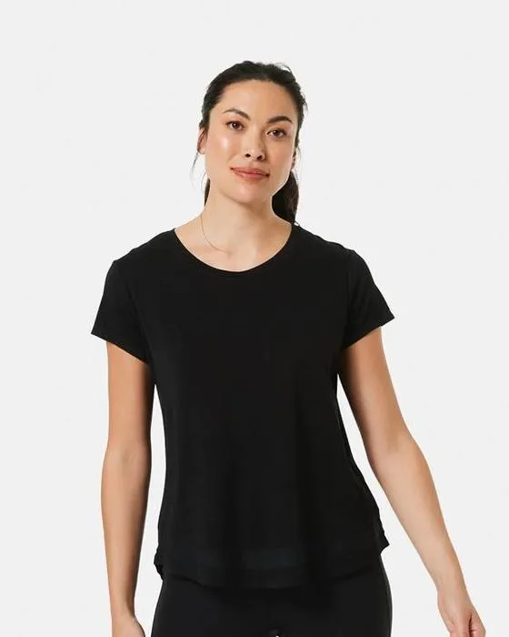 T-shirt à manches courtes pour femmes actives Mesh