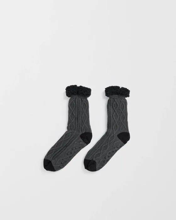 Cible Homme Sherpa Chaussettes d'équipage en tricot linéaire