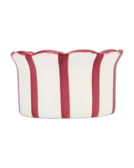 Berry Echo Stripe Céramique Mélange de soja Bougie parfumée