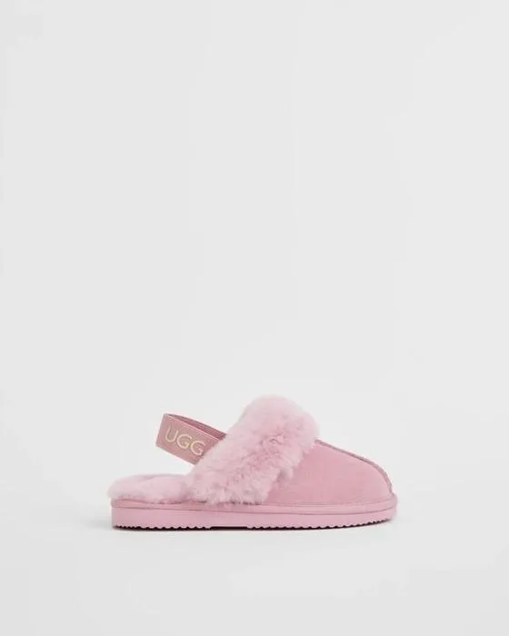 Design australien UGG Pantoufles élastiques en cuir et en peau de mouton