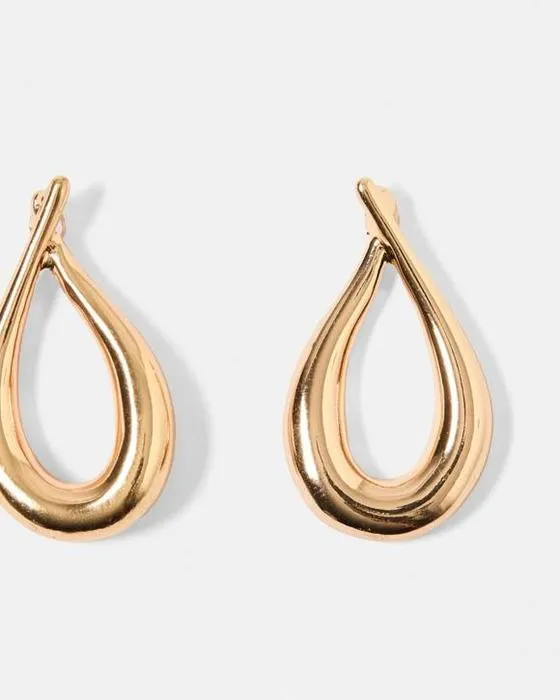 Boucles d'oreilles Crossover Teardrop - Tone d'or