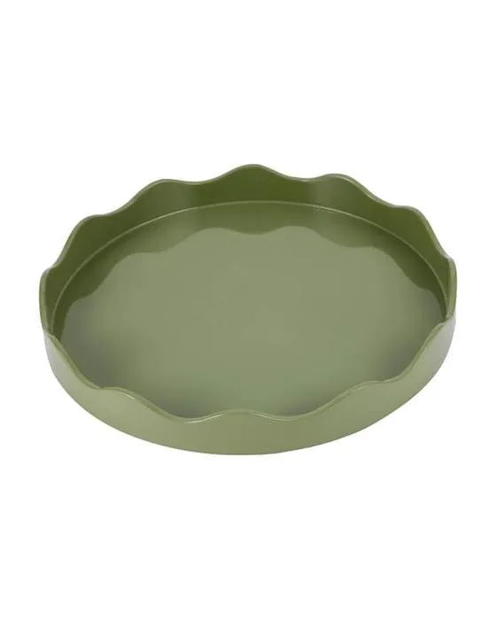 Plateau de décoration de bord de la vague verte