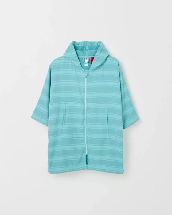 Cible Henley Kids Australien coton zippé Thru serviette à capuche - Taille: 14-16 - Bleu