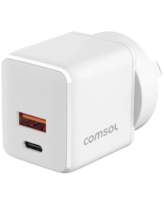 Comsol 35W Chargeur mural double port blanc