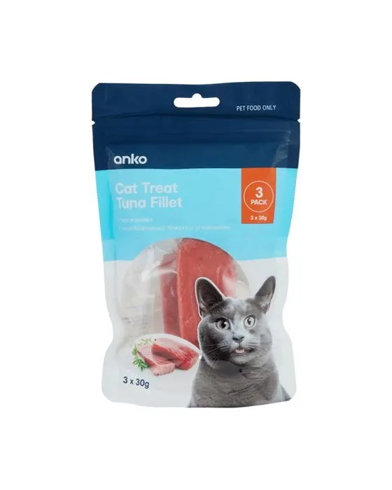 3 boîtes de filet de soin de chat thon