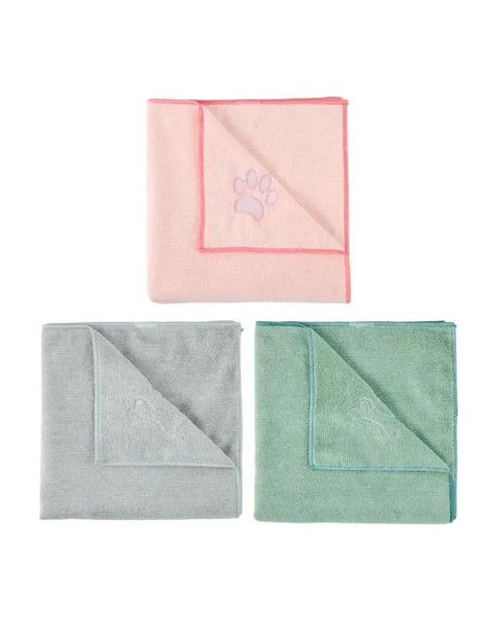 3 serviettes en microfibres de paquet