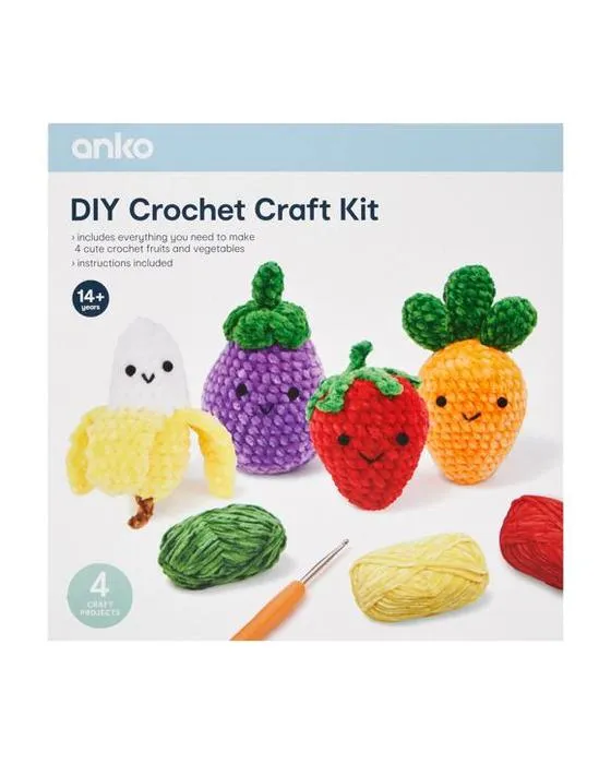 Kit d'artisanat au Crochet bricolage - Fruits et légumes