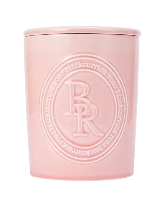 XL Blackcurrant Rose Chandelle en céramique de cire de soja