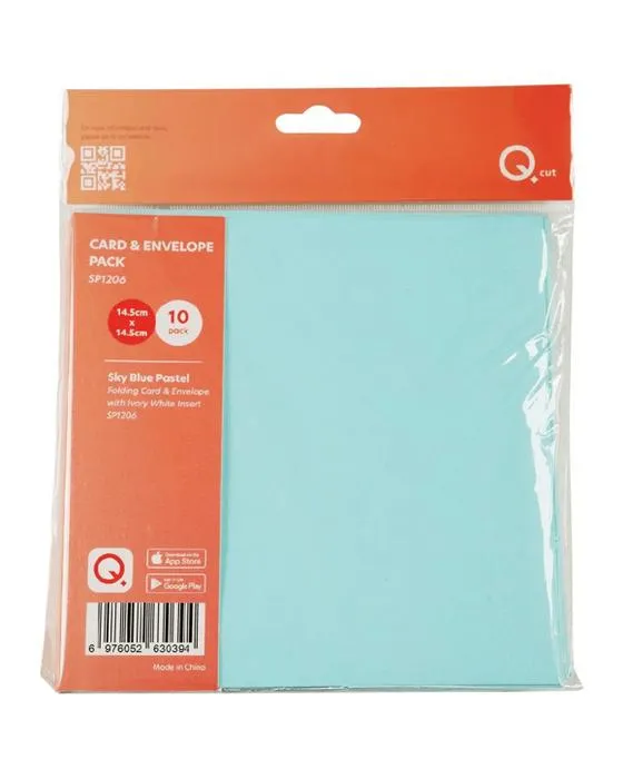 Cartes pliantes Qcut Set Pastel Sky Bleu/Ivory