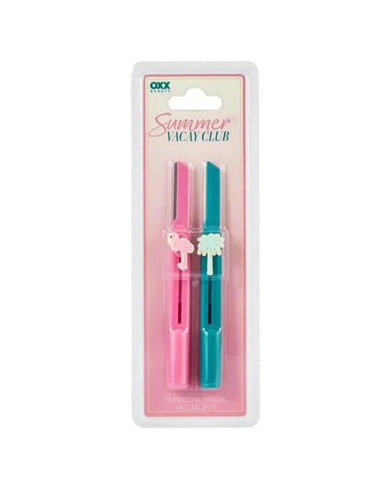 OXX Beauty 2 pièces Summer Vaay Club Razors visage rétractables