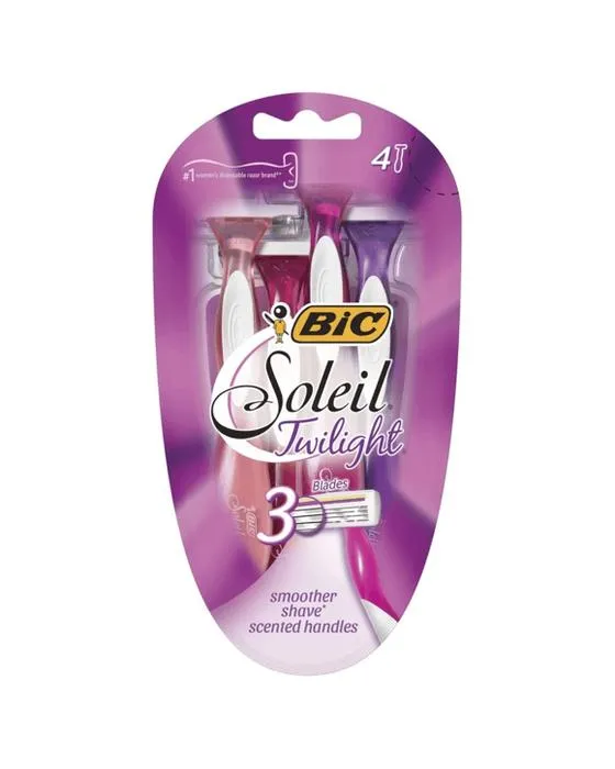 BIC 4 Pack Soleil Twilight femmes jetables rasoirs