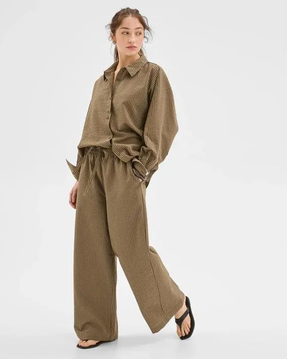 Lily aime le coton australien mélange large pantalons de jambes