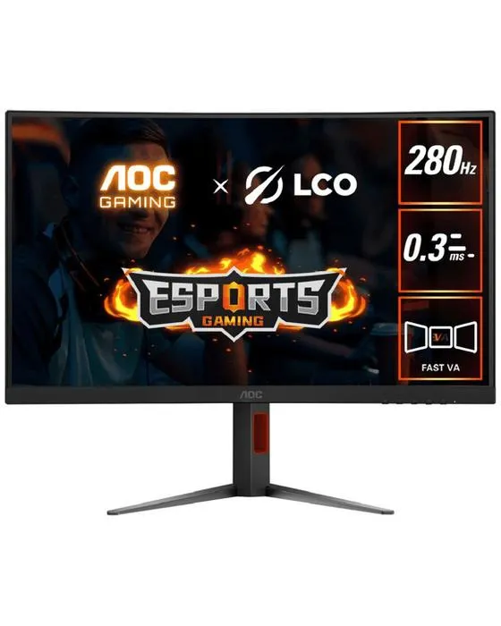 AOC 27" FHD 280HZ 0.3ms Moniteur de jeu courbé C27G4Z