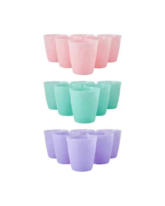 Gobelets en pastel réutilisables 6 pièces - Assortiment