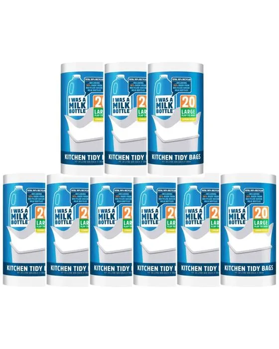 J'étais une cuisine de lait de bouteille Tidy Bags Grand 180 Pack