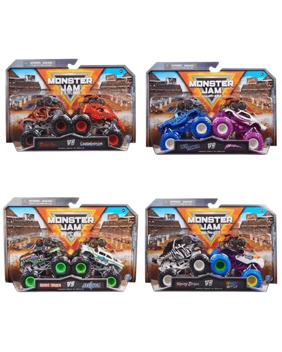 2 Pack Monster Jam 1:64 Die Cast Trucks - Assortiment