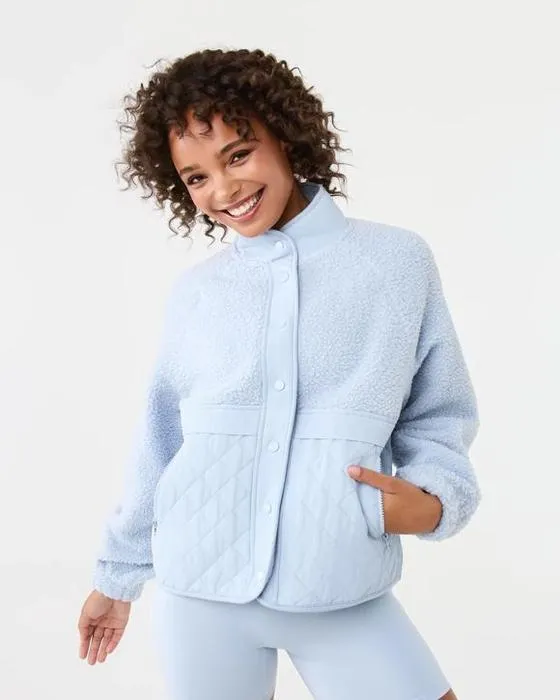 Veste de matelas à la contrastance féminine active Sherpa