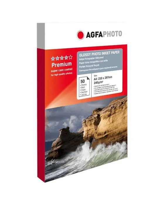 AGFA A4 papier photo brillant 240gsm 50 Pack