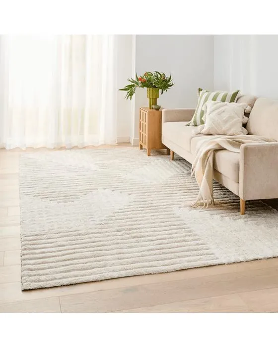 Rug en laine linéaire - beige, extra-grand - 300cm x 200cm