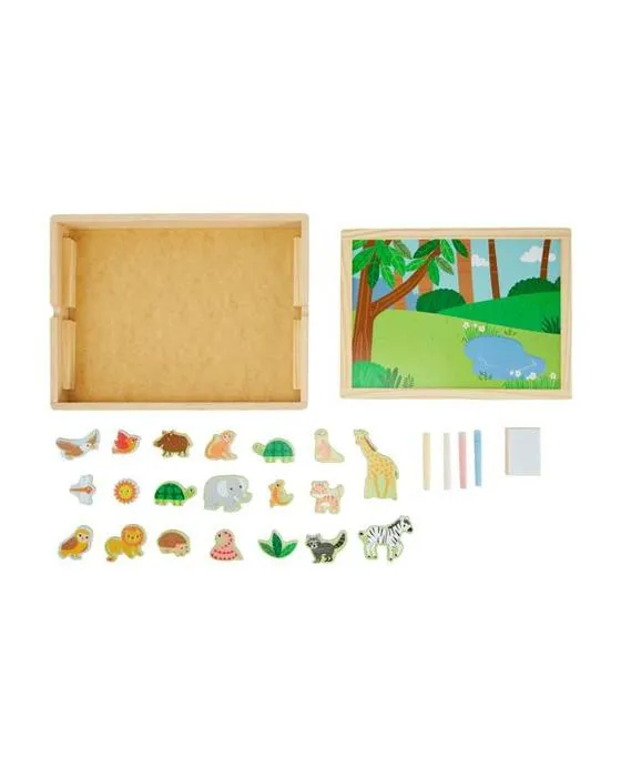 2-en-1 Magnet & Blackboard Set