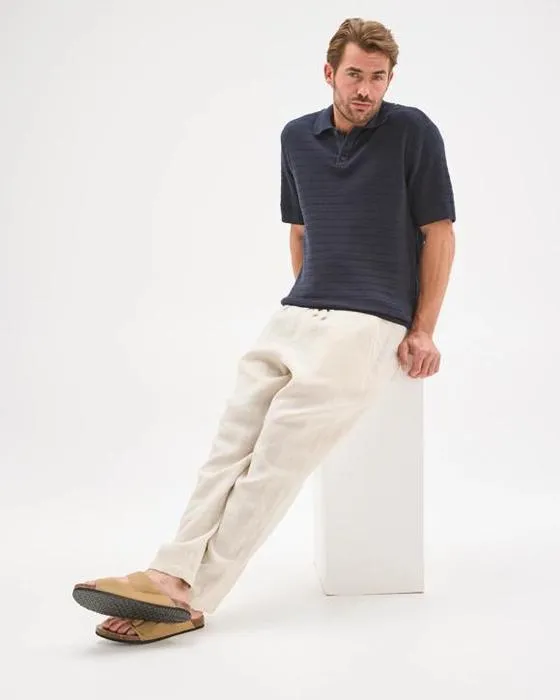 Pantalon à jambes larges en lin européen Cible Man