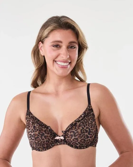 Soutien-gorge en armature pour la coupe souple coordonnée Mesh Ruffle