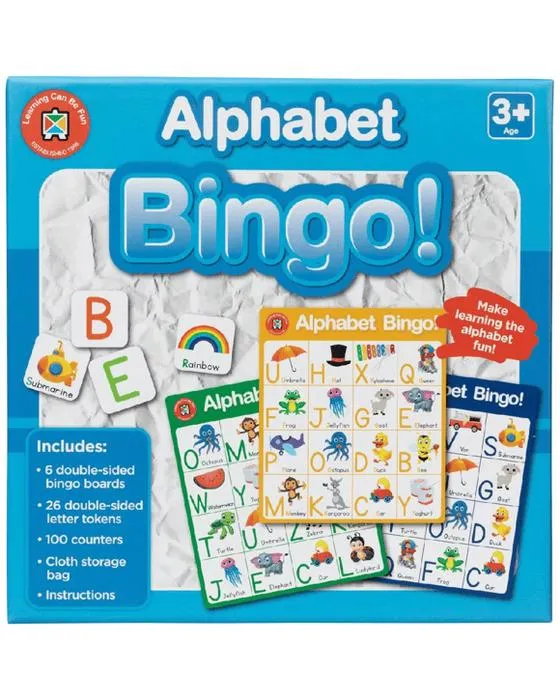 Apprendre peut être amusant Alphabet Bingo