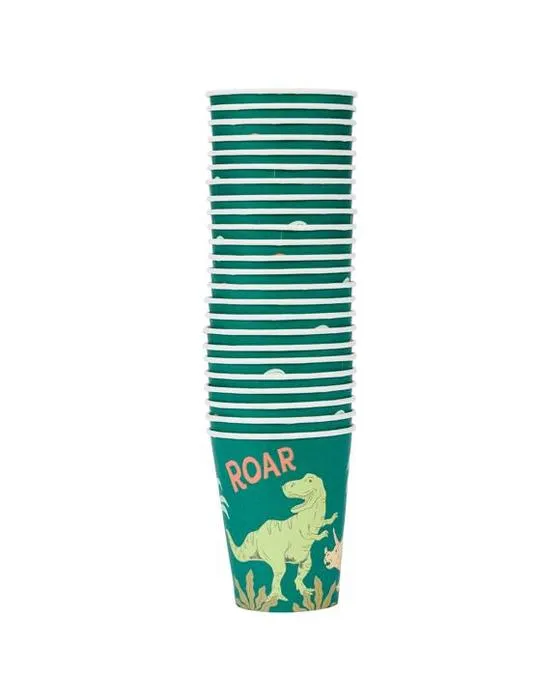 24 Packs de tasses en papier Dinosaur