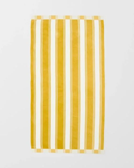 Cible Byron Stripe Australien coton adulte serviette de plage - jaune