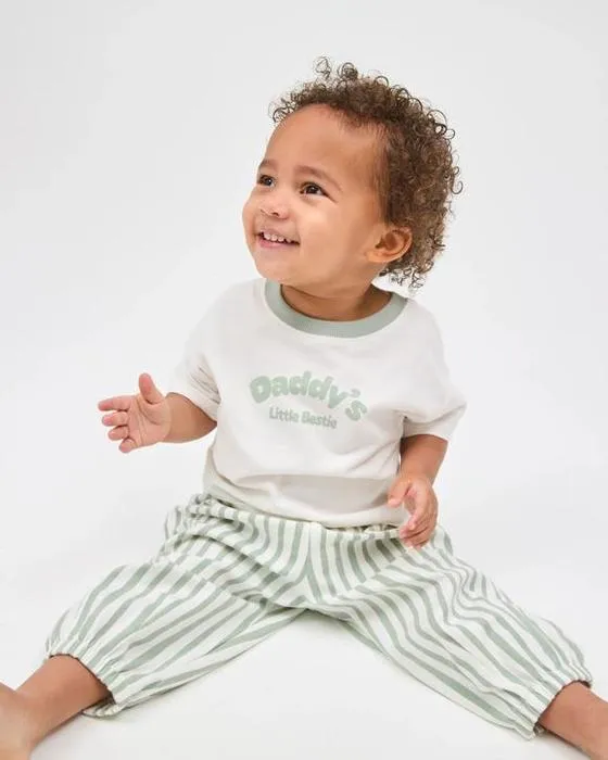 T-shirt cible bébé coton biologique surdimensionné