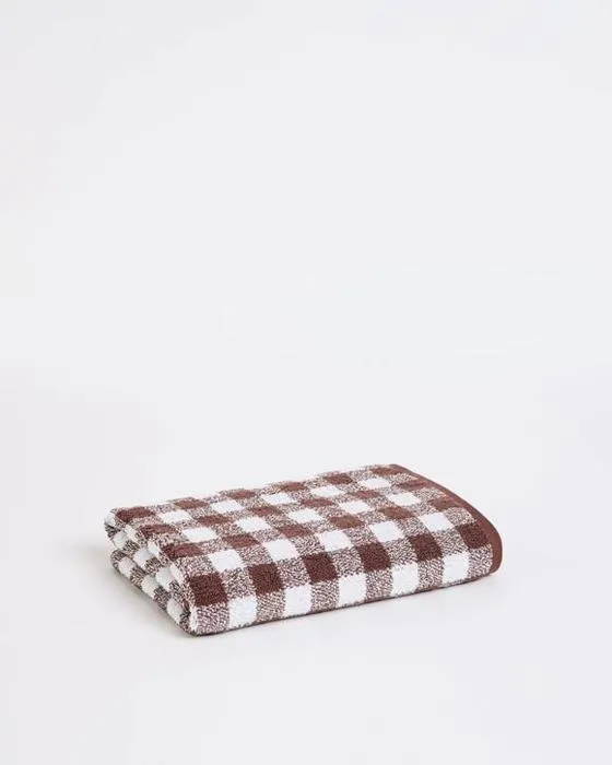Cible Georgie Aus Cotton Gingham Serviette de bain - Brown
