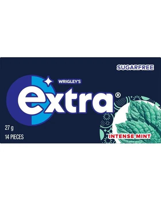 14 pièces de la Monnaie Extra Intense de Wrigley 27g