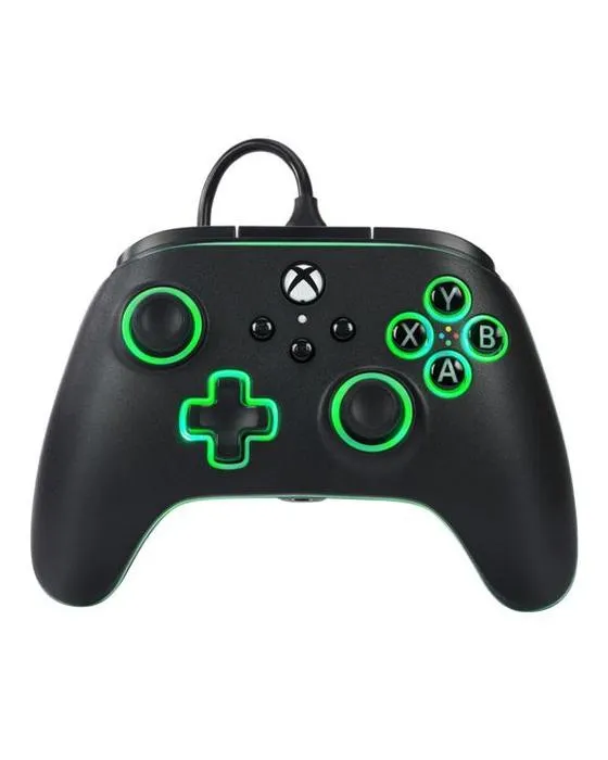 Contrôleur filaire PowerA pour Xbox Series X.S avec Lumectra - Noir