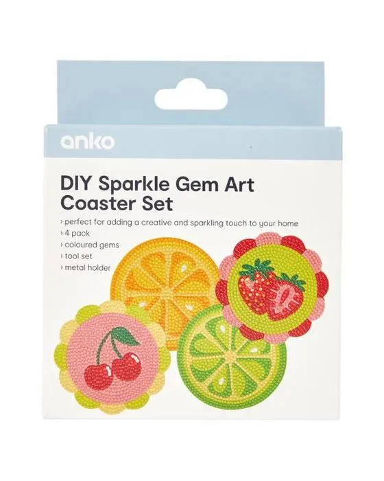 Set de sous-verre d'art de la gemme bricolée - Fruits