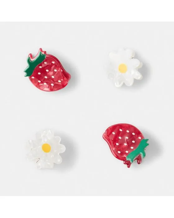 4 Pack de pinces à fraise clips cheveux