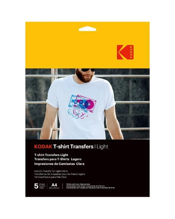 T-shirt léger Kodak Transferts de fer-on 5 Pack