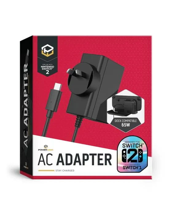 Adaptateur secteur à ondes électriques - Nintendo Switch 2 - Noir