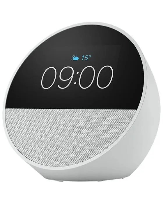 Amazon Echo Spot Smart Réveil Horloge avec Alexa Glacier Blanc