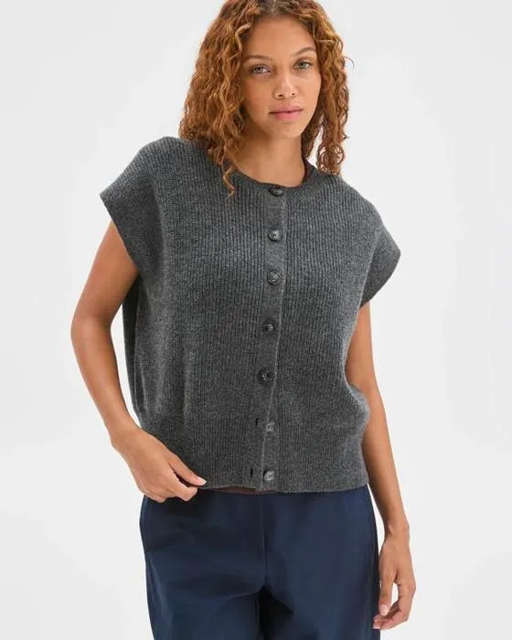 Cible femme Australienne Lambswool Button par le Vest