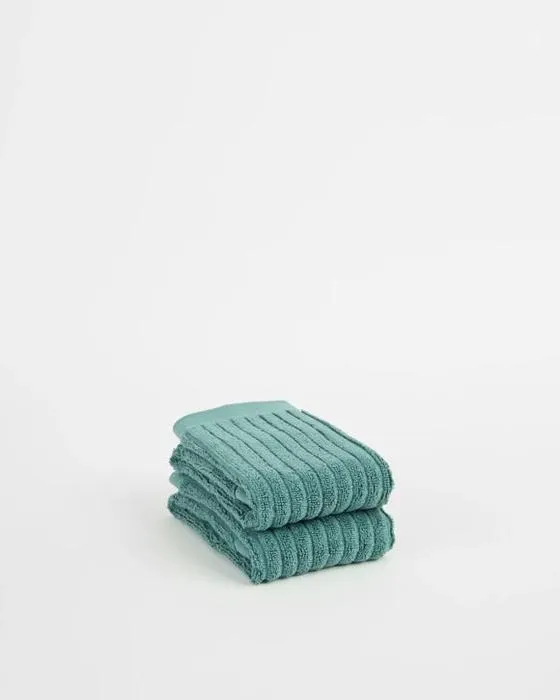Cible Dylan Australien Cotton Rib 2 Paquet Serviette à main - Bleu