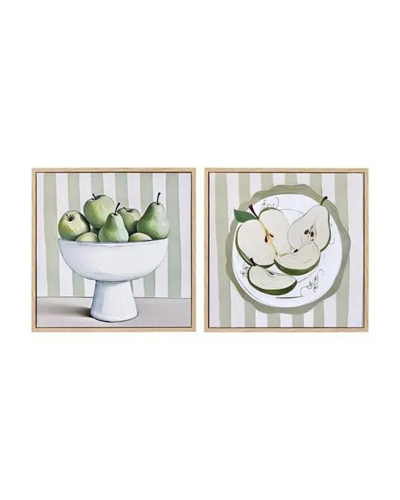 2 packs de toile à cadres de fruits - 40cm x 40cm