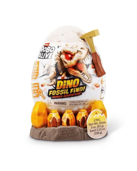 17 pièces Zuru Robo Alive Dino Fossil Trouver! Amber Adventure! - Assortiment