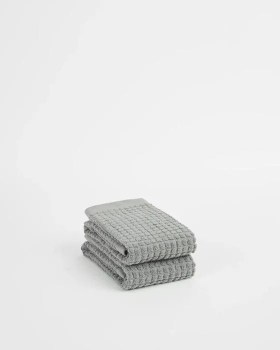 Cible Cassie Textured Australian Cotton 2 Paquet Serviette à main - Gris