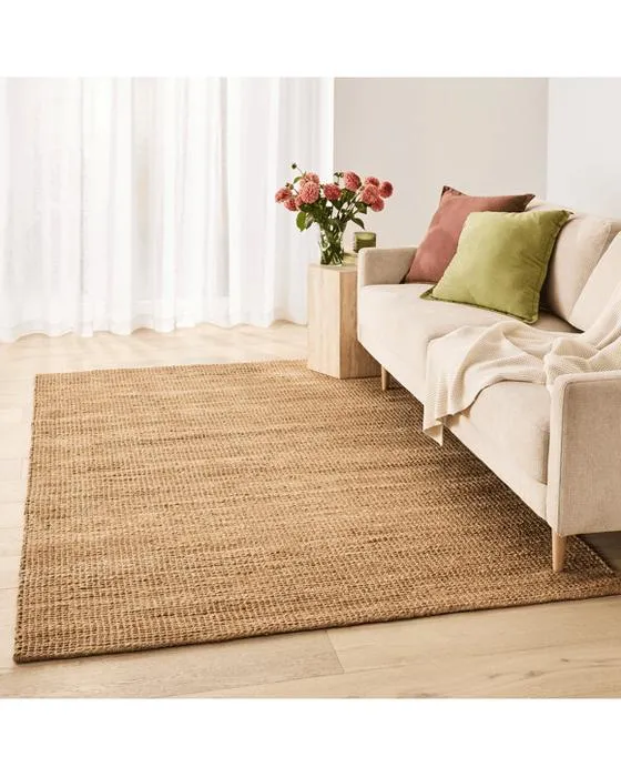 Rug indi jute - brun, grand - 235cm x 160cm