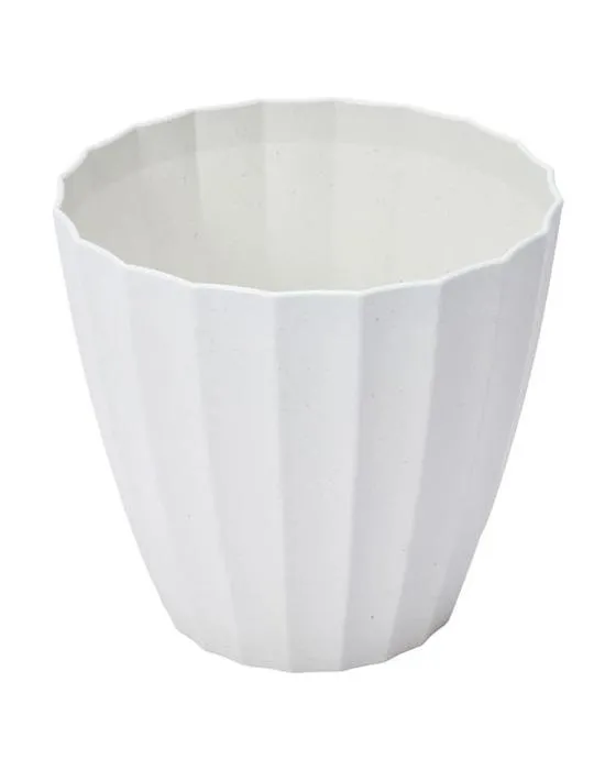 Pot en plastique concave 35cm - Blanc