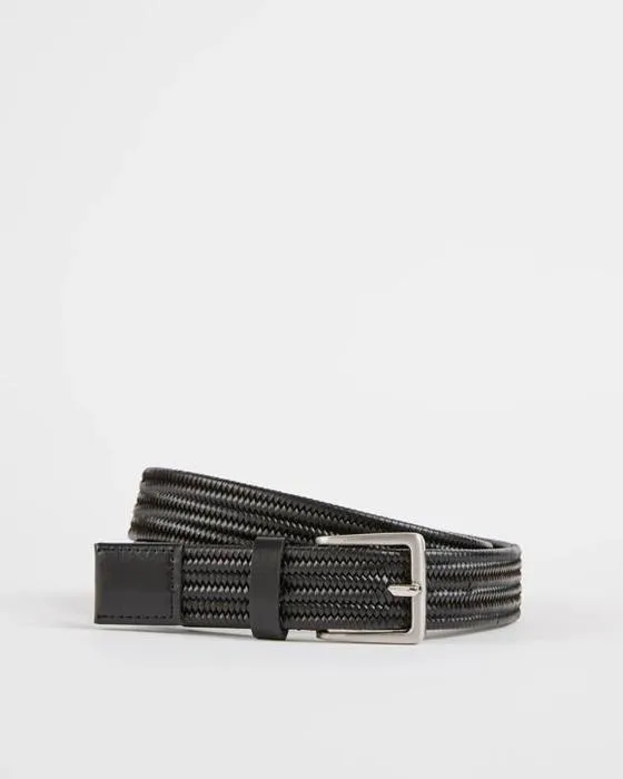 Ceinture de ceinture en cuir tissé cible