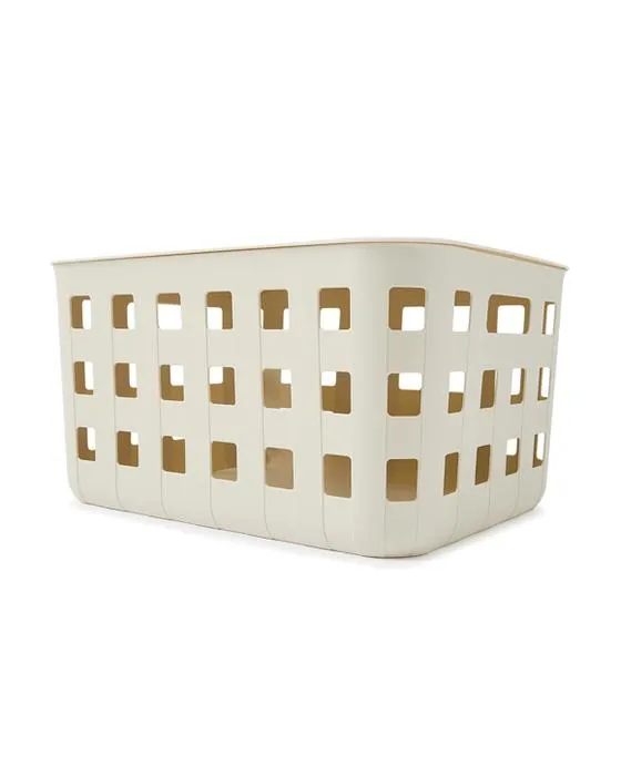 Panier de 28L Rectangle Trellis avec luge - Beige