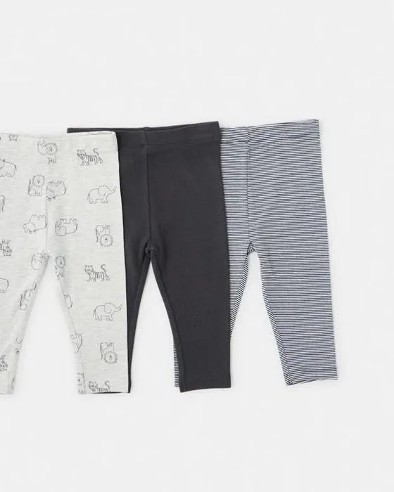 3 Leggings d'impression en emballage